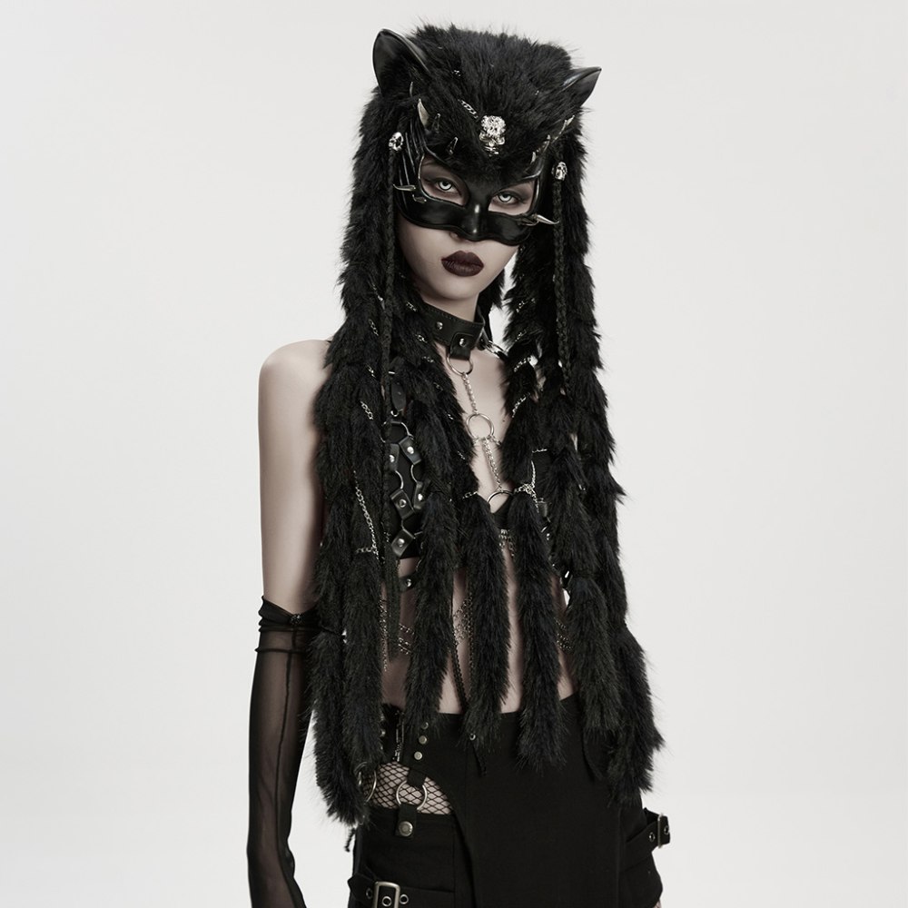 Punk Rave - Rogue Kitsune Maske - Schwarz